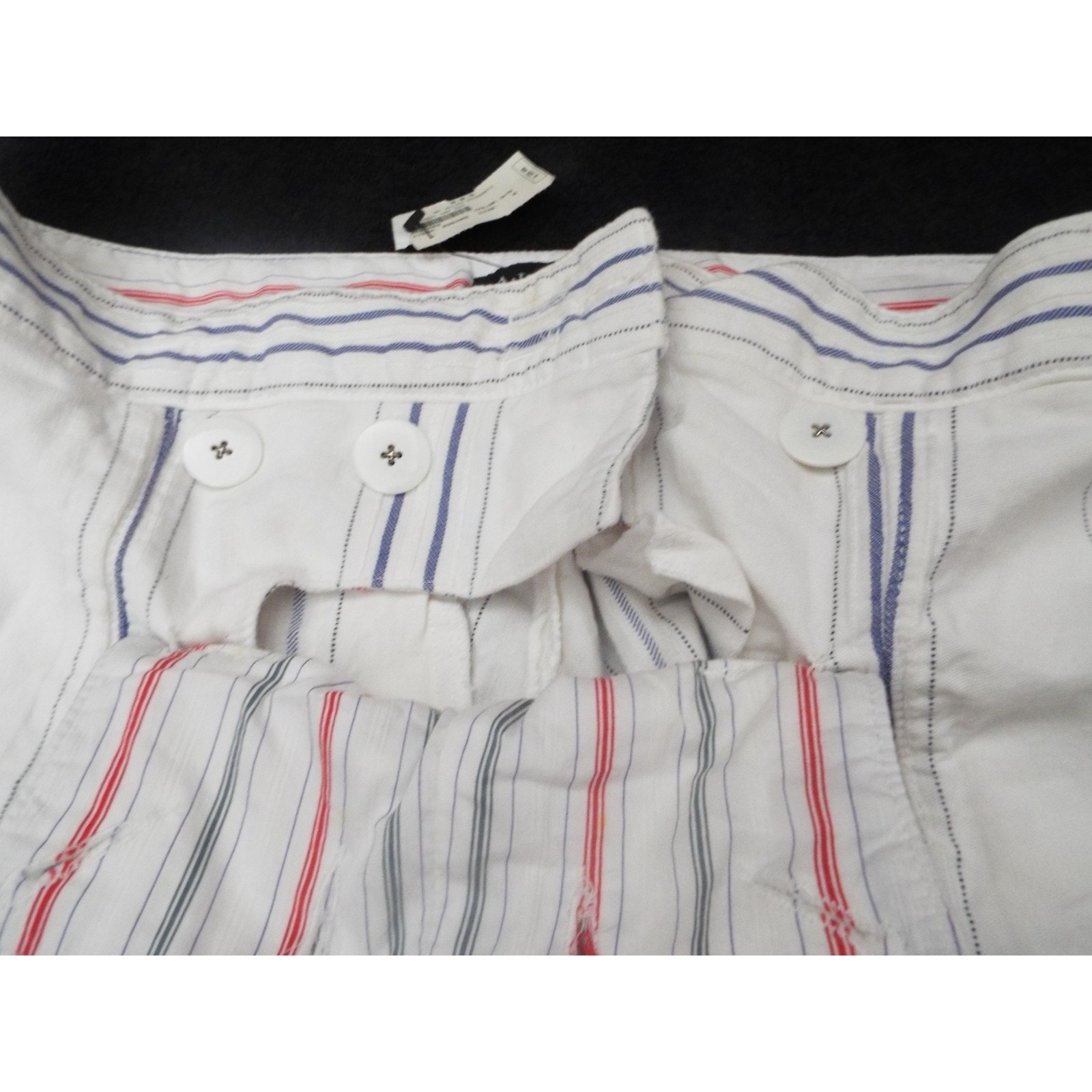 Allen Schwartz White Striped Flare 3/4 Pants Sz 8 Nwt — image 4 of 7